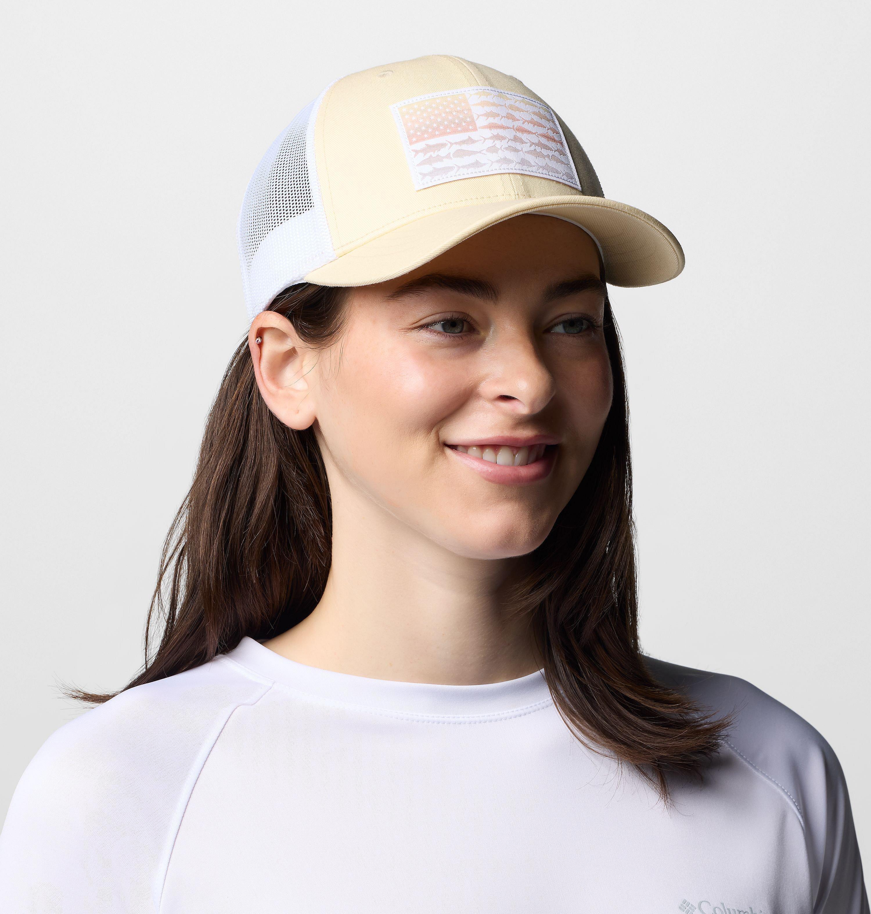 Women’s PFG Fish Flag Snapback Hat 3