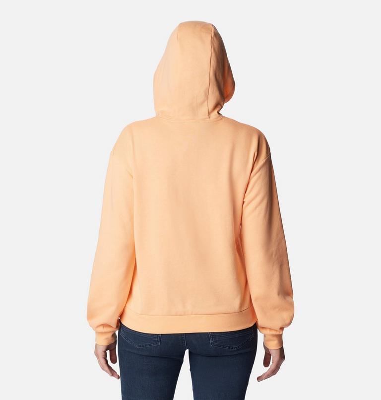 Columbia Logo III French Terry Hoodie | 812 | S, Color: Peach, Wild Geranium Logo, image 2