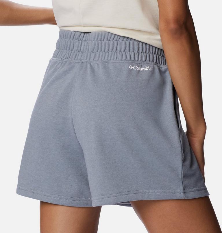 Columbia Logo III French Terry Shorts für Frauen, Color: Light Grey Heather, White Logo, image 5
