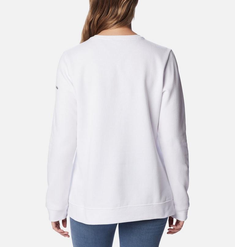 Women's Columbia Logo II Sweatshirt, Color: White, Framed Halftone Logo, image 2