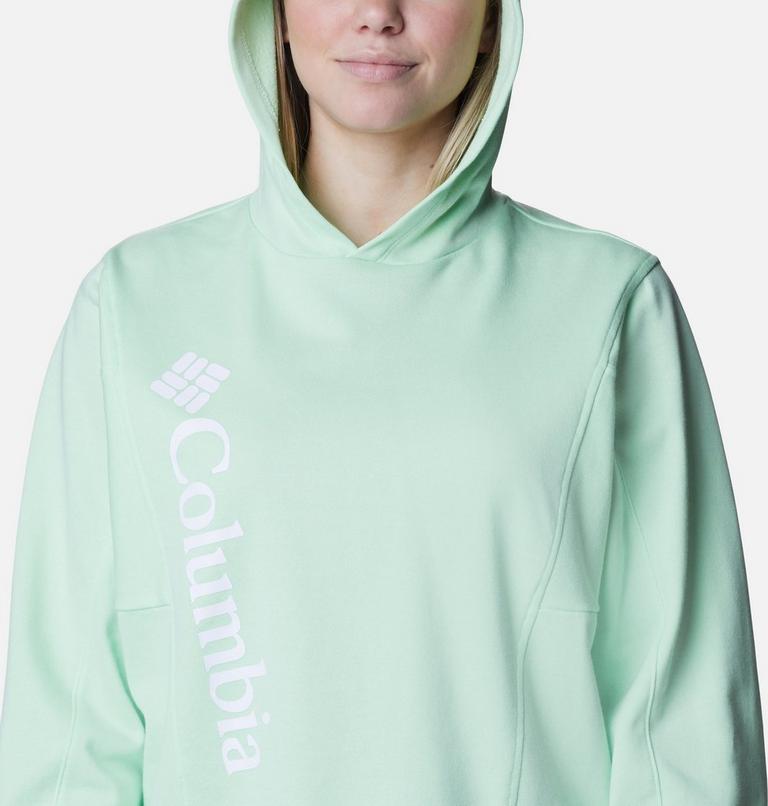 Women's Columbia Trek Seasonal French Terry Hoodie, Color: Key West, White Logo, image 4
