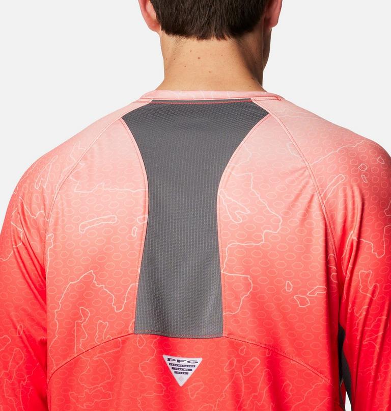 Camiseta de manga larga con ventilaci&oacute;n Super Terminal Tackle para hombre, Color: Bright Poppy Terminal Techcamo,City Grey, image 5