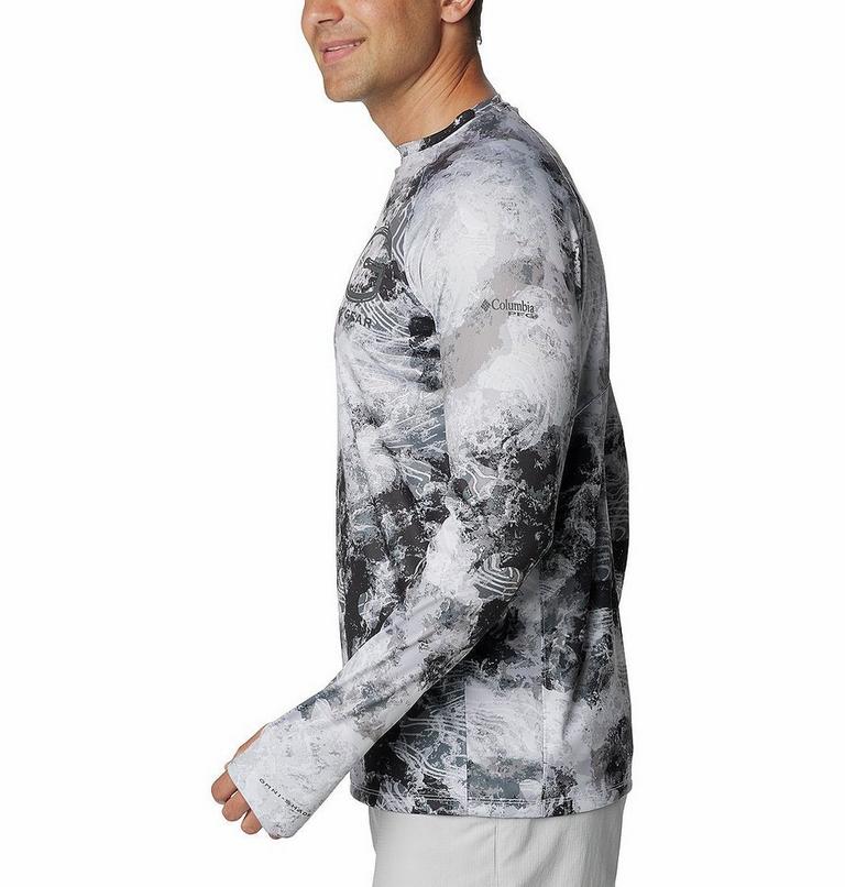 Men's Super Terminal Tackle Vent Sun Protective Long Sleeve T-Shirt, Color: Cool Grey Deepwaters Camo, image 3