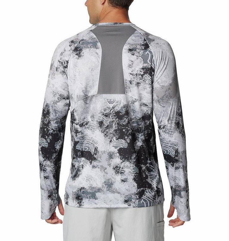 Men's Super Terminal Tackle Vent Sun Protective Long Sleeve T-Shirt, Color: Cool Grey Deepwaters Camo, image 2