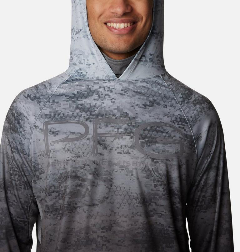 PFG Super Terminal Tackle belüfteter Hoodie für Männer, Color: Black PFG Camo Gradient, image 4