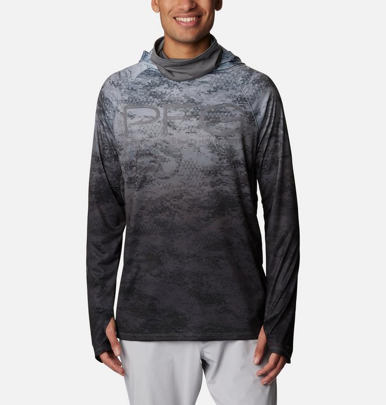 PFG Super Terminal Tackle belüfteter Hoodie für Männer, Color: Black PFG Camo Gradient, image 1