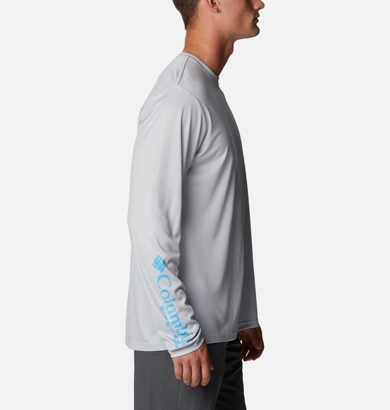 Men&rsquo;s PFG Terminal Tackle Long Sleeve Shirt, Color: Cool Grey, Riptide Freshwater, image 3