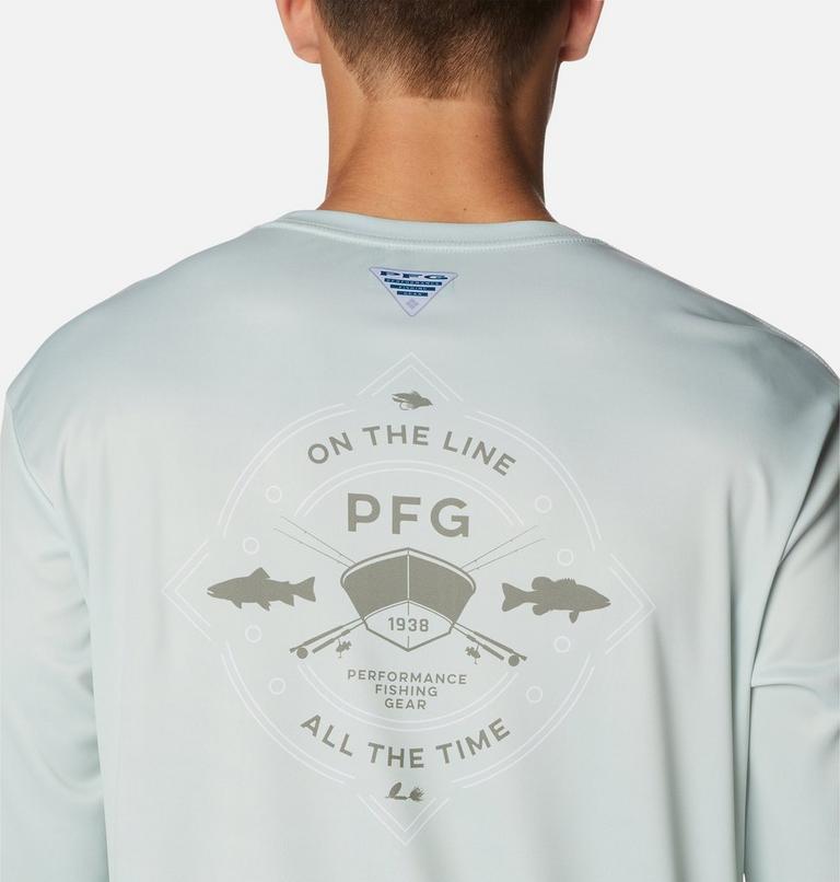 Chemise Columbia PFG On The Line (Manches Longues, Verte, Taille L) - Pêche Et Plein Air