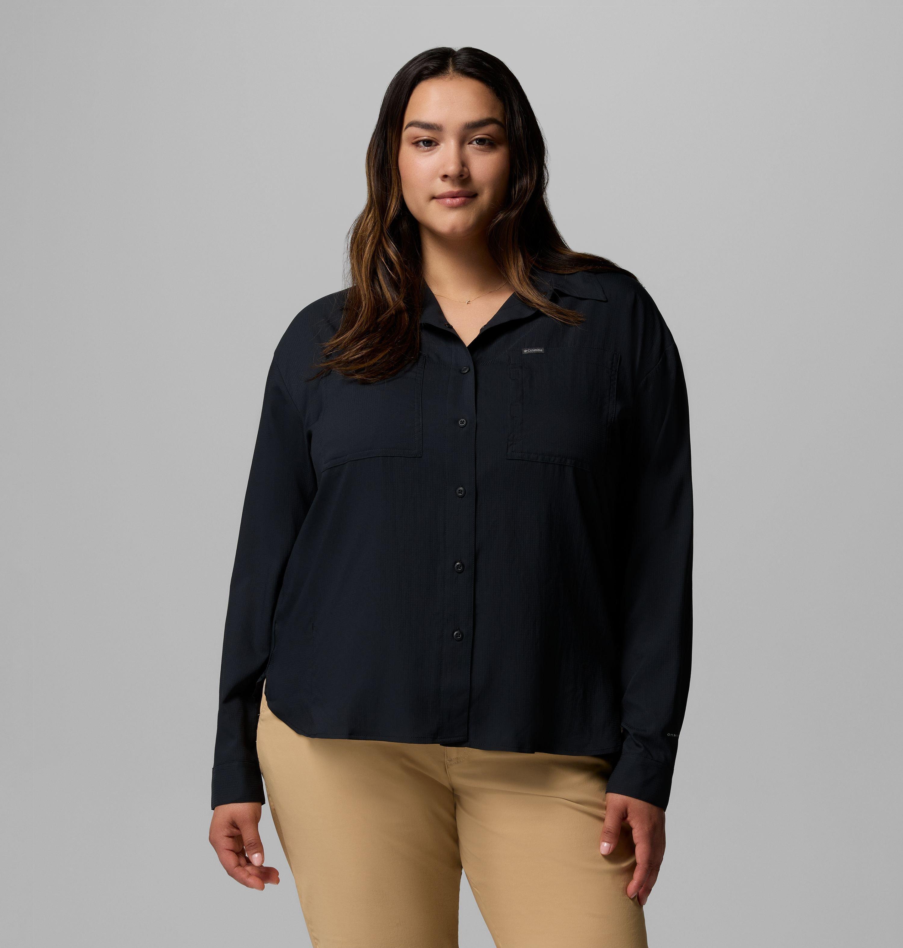 Columbia Women's Silver Ridge  Utility Long Sleeve Shirt - Plus Size-
