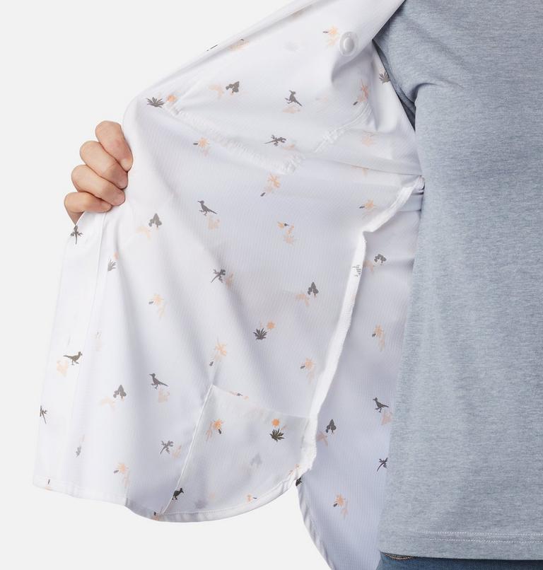 Women's Silver Ridge Utility Patterned Long Sleeve Shirt, Color: White, Baja Blitz, image 7