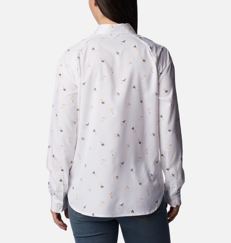 Women's Silver Ridge Utility Patterned Long Sleeve Shirt, Color: White, Baja Blitz, image 2