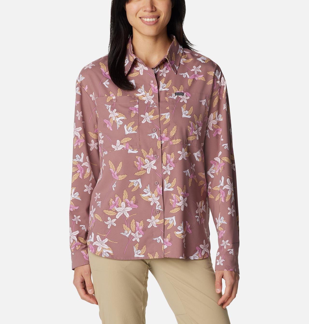 Women's Silver Ridge™ Utility Patterned Long Sleeve Shirt 1