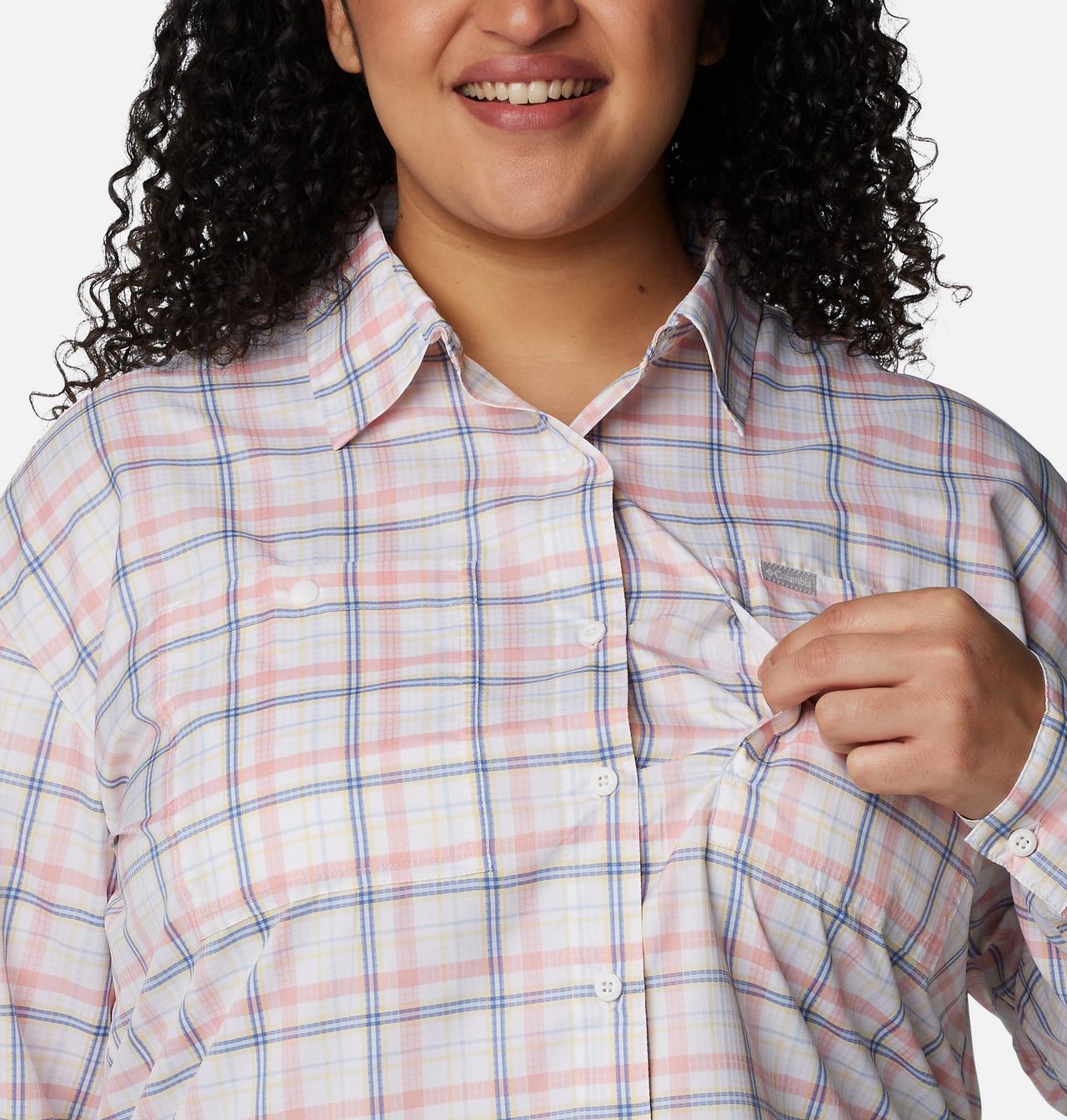 Women's Silver Ridge™ Utility Patterned Long Sleeve Shirt - Plus Size 4