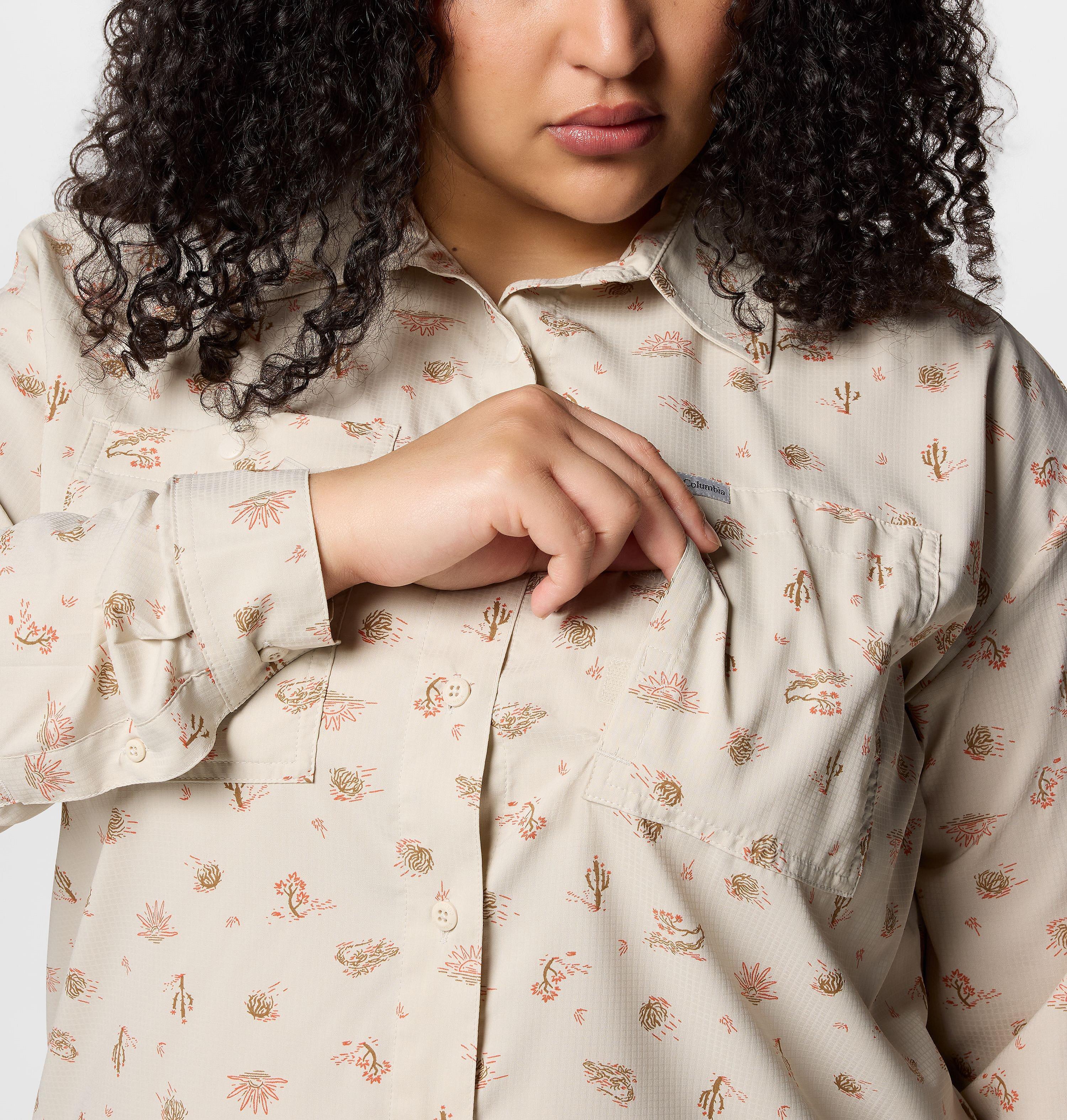 Women's Silver Ridge Utility Patterned Long Sleeve Shirt - Plus Size 6