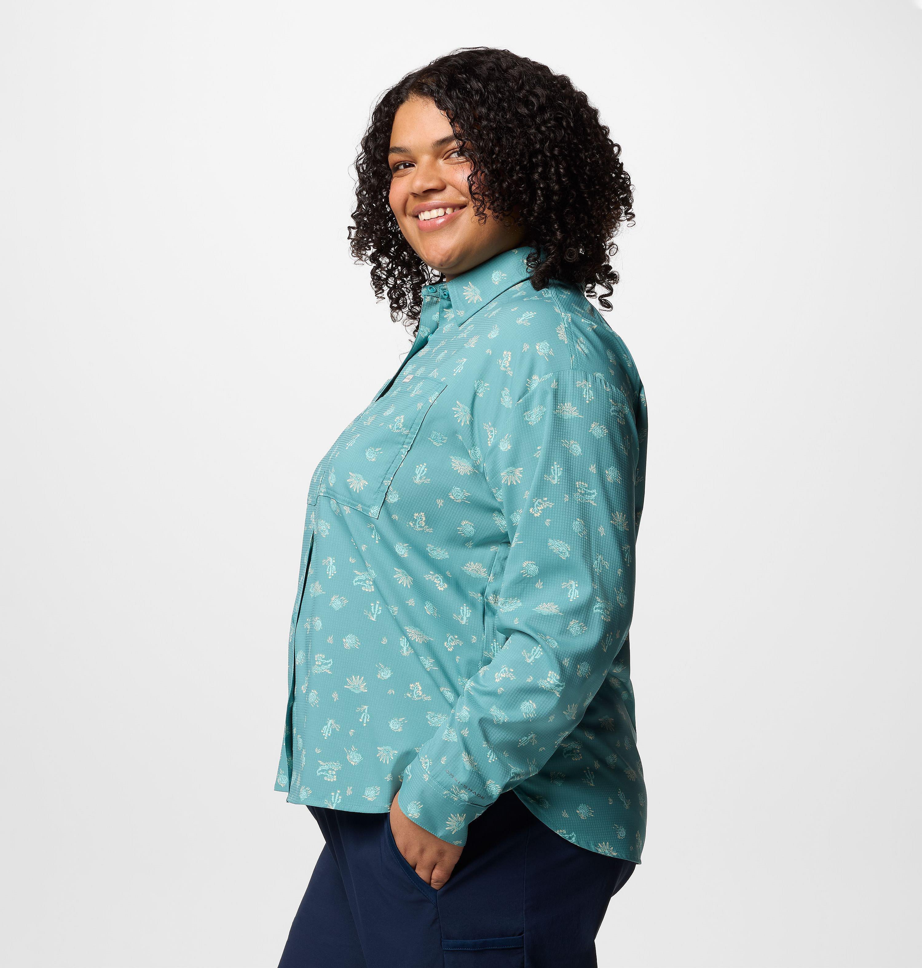 Women's Silver Ridge Utility Patterned Long Sleeve Shirt - Plus Size 3