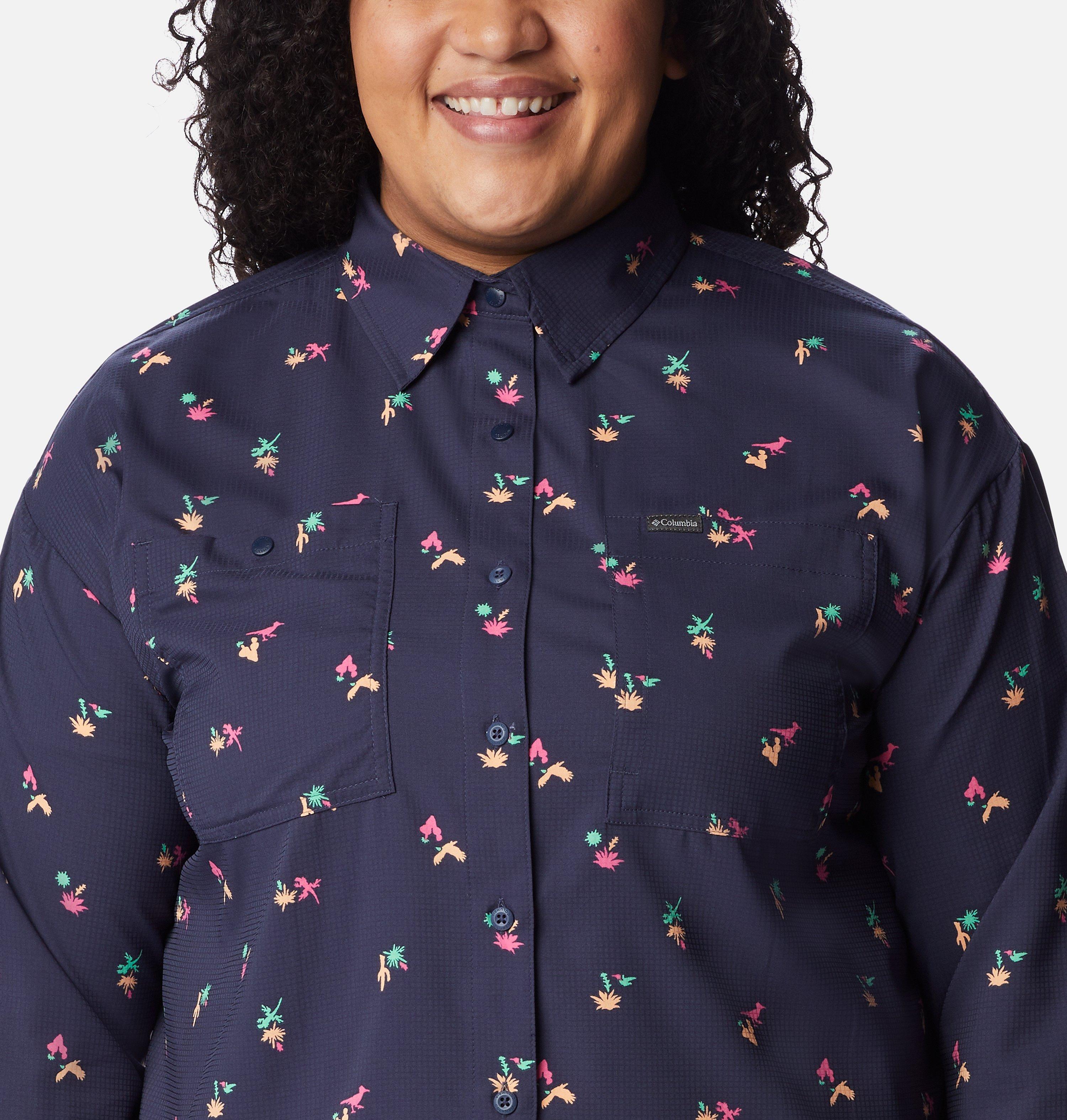 Women's Silver Ridge Utility Patterned Long Sleeve Shirt - Plus Size 4