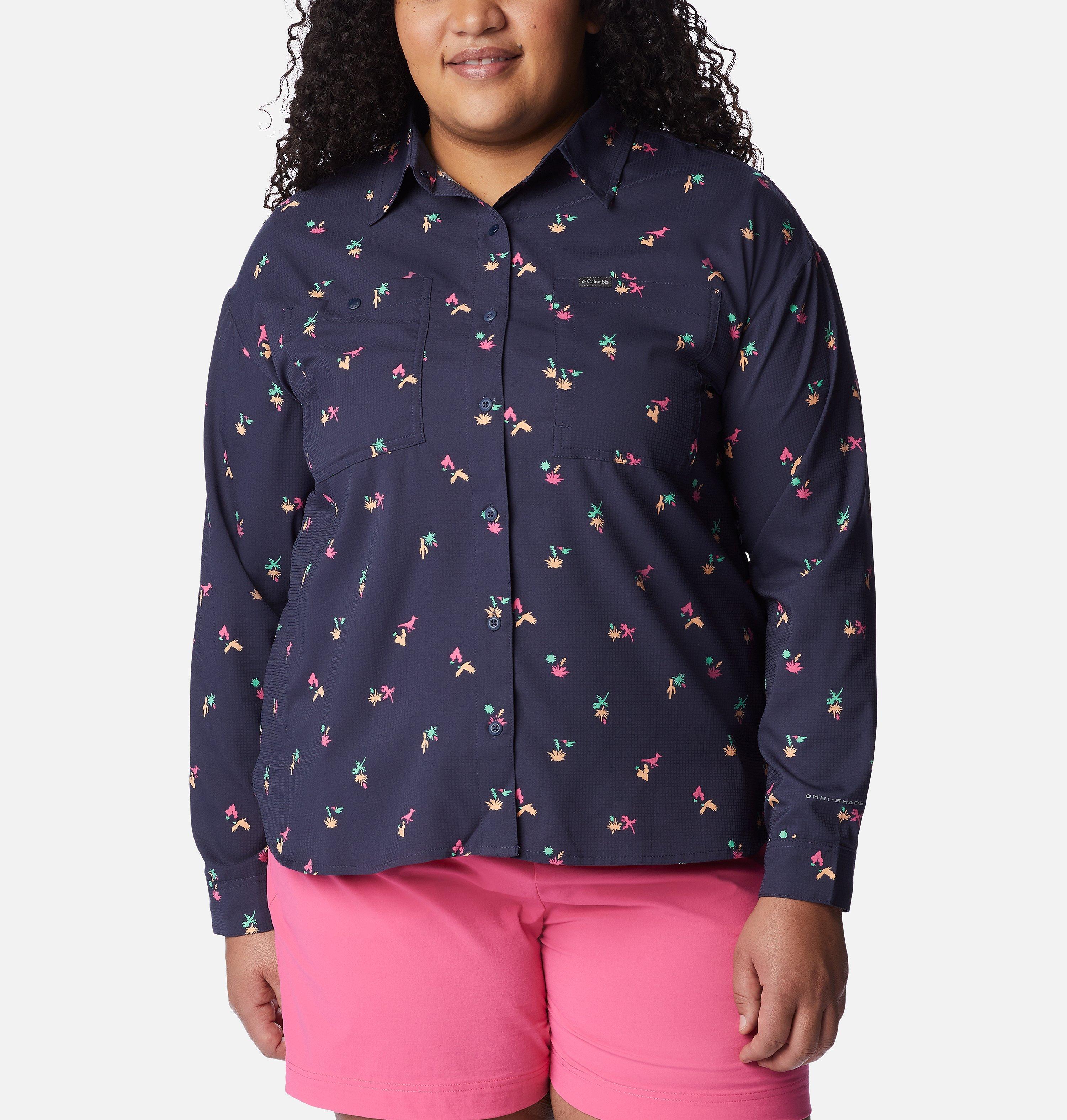 Women's Silver Ridge Utility Patterned Long Sleeve Shirt - Plus Size 1