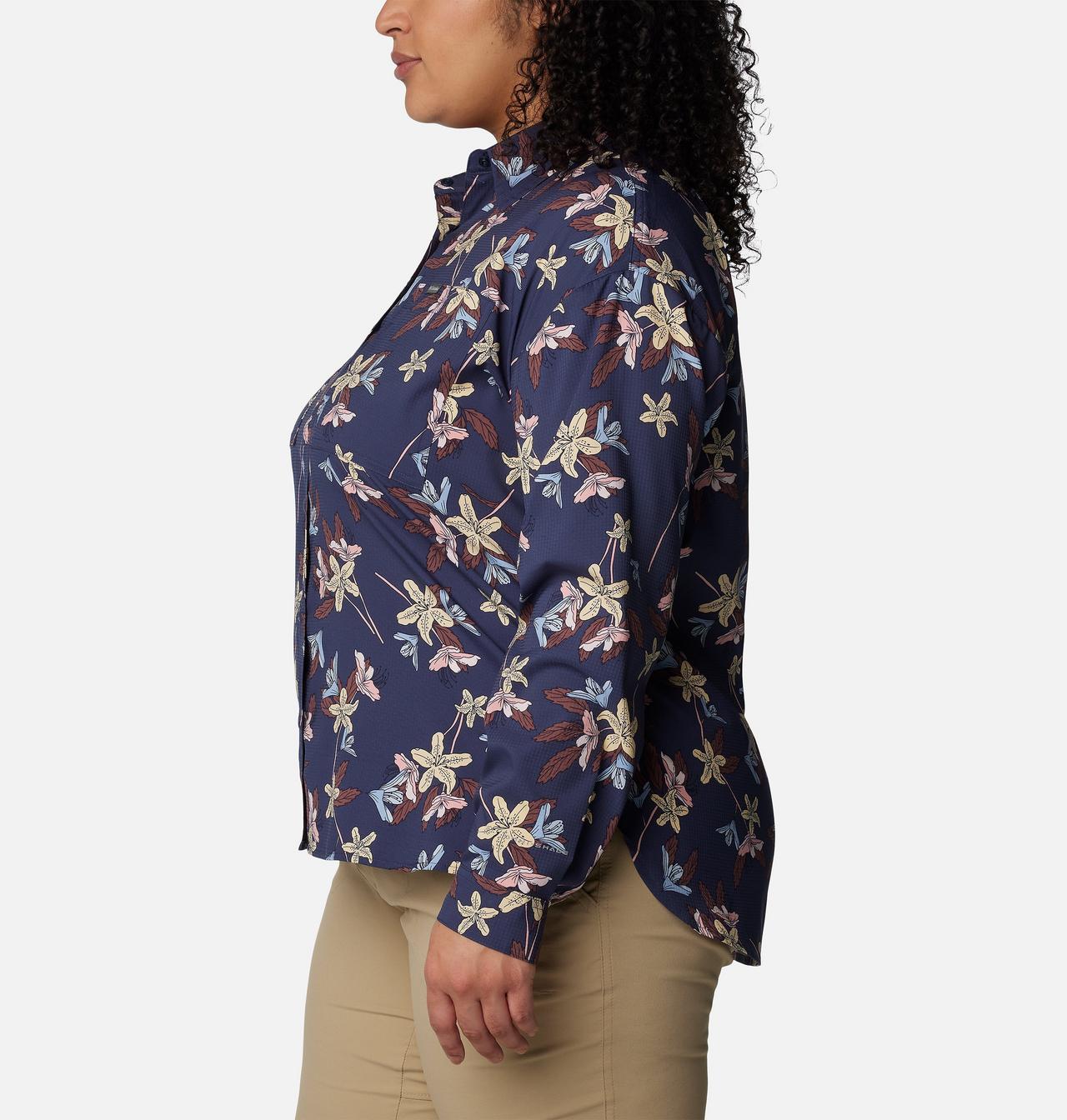 Women's Silver Ridge™ Utility Patterned Long Sleeve Shirt - Plus Size 3