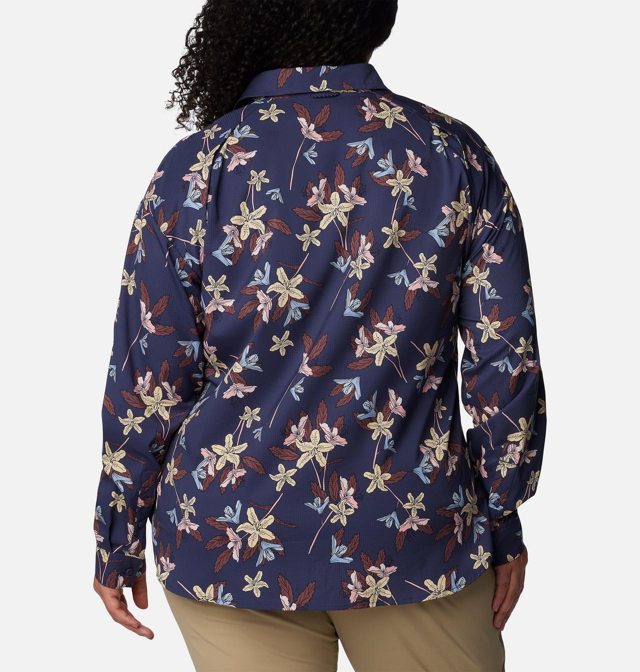Women's Silver Ridge™ Utility Patterned Long Sleeve Shirt - Plus Size 2