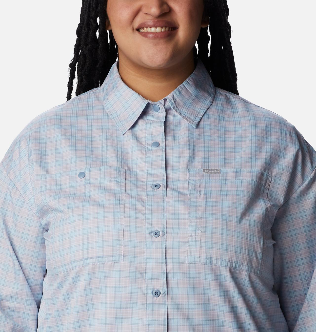 Women's Silver Ridge™ Utility Patterned Long Sleeve Shirt - Plus Size 4