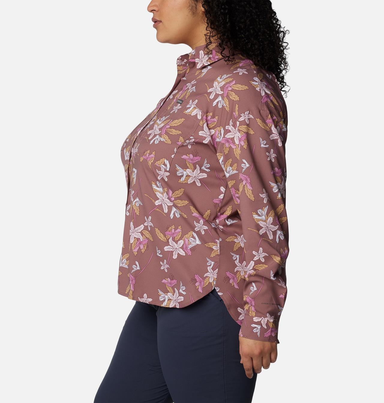 Women's Silver Ridge™ Utility Patterned Long Sleeve Shirt - Plus Size 3