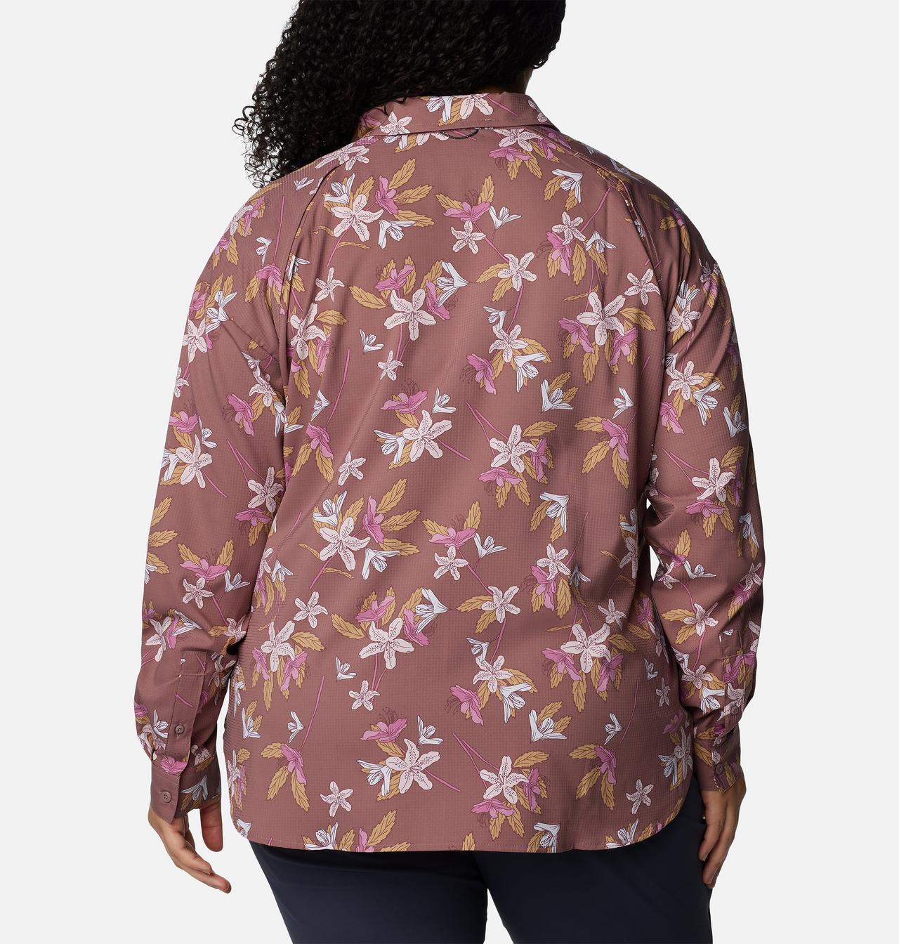 Women's Silver Ridge™ Utility Patterned Long Sleeve Shirt - Plus Size 2