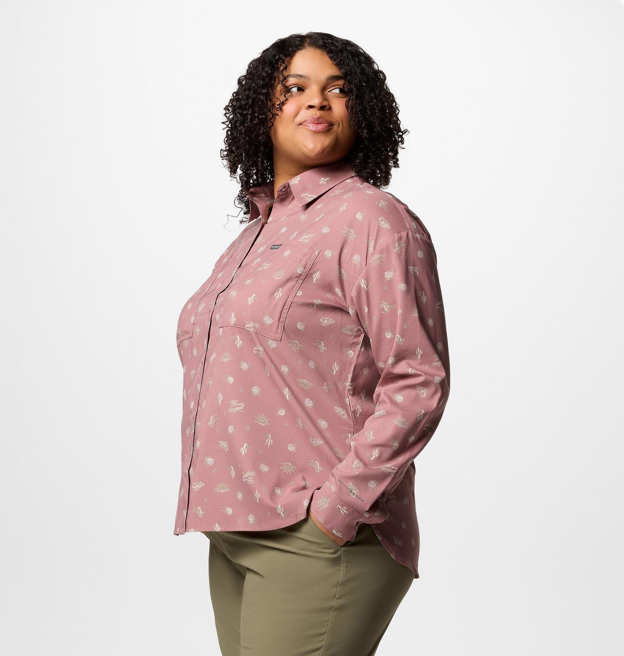 Women's Silver Ridge™ Utility Patterned Long Sleeve Shirt - Plus Size 3