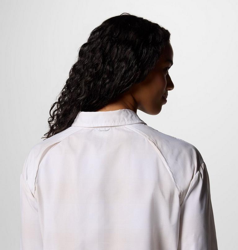 Camisa con estampado Silver Ridge Utility para mujer, Color: White Large Blur Check, image 5