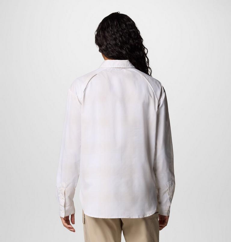 Camisa con estampado Silver Ridge Utility para mujer, Color: White Large Blur Check, image 2