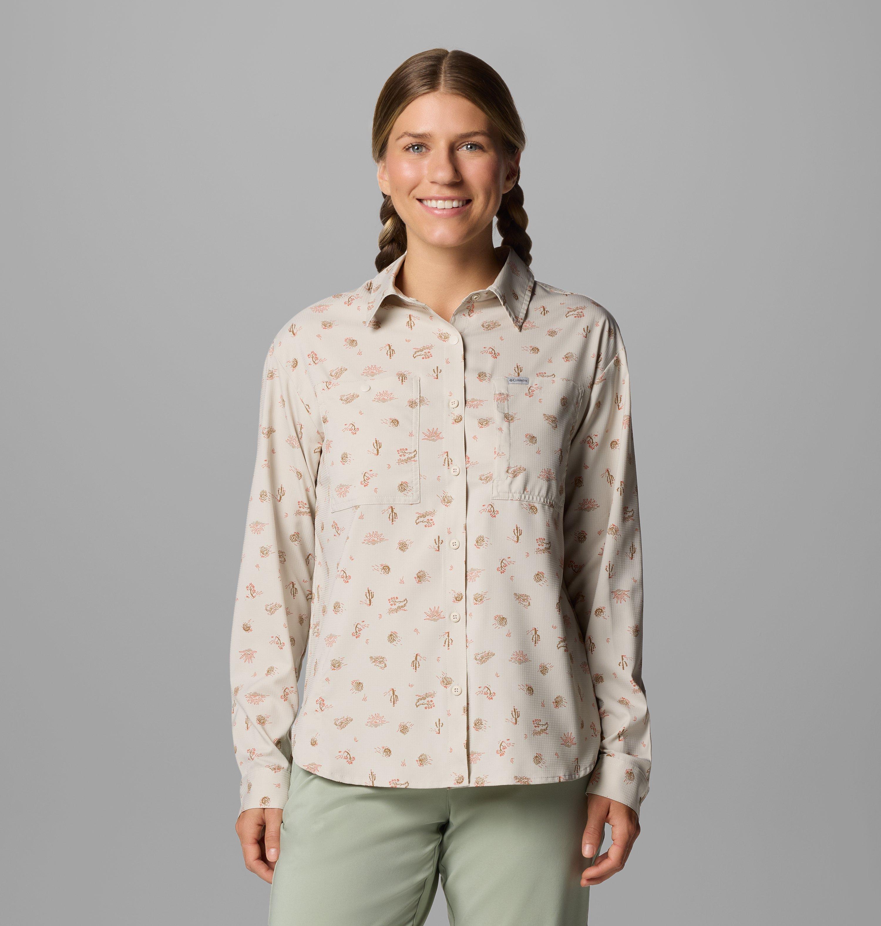 Columbia Women's Silver Ridge  Utility Patterned Long Sleeve Shirt-