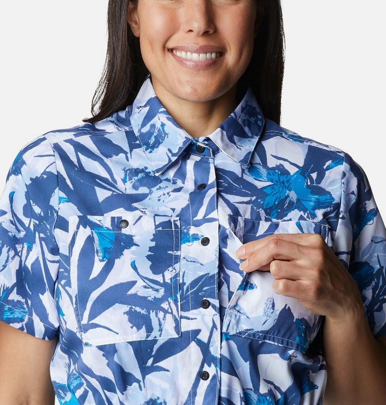 Women's Silver Ridge Utility Romper, Color: White, Floriculture, image 6