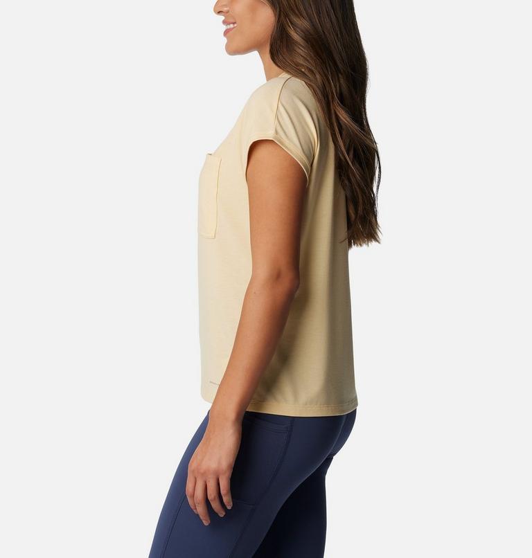 Women's Boundless Trek Technical T-Shirt, Color: Sunkissed, image 3