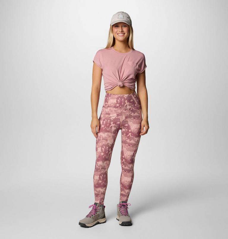 Mallas Boundless Trek para mujer, Color: Eraser Pink Deco Camo, image 6