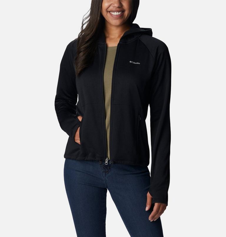 Forro polar con diseño de cuadrícula Boundless Trek para mujer, Color: Black Heather, image 8