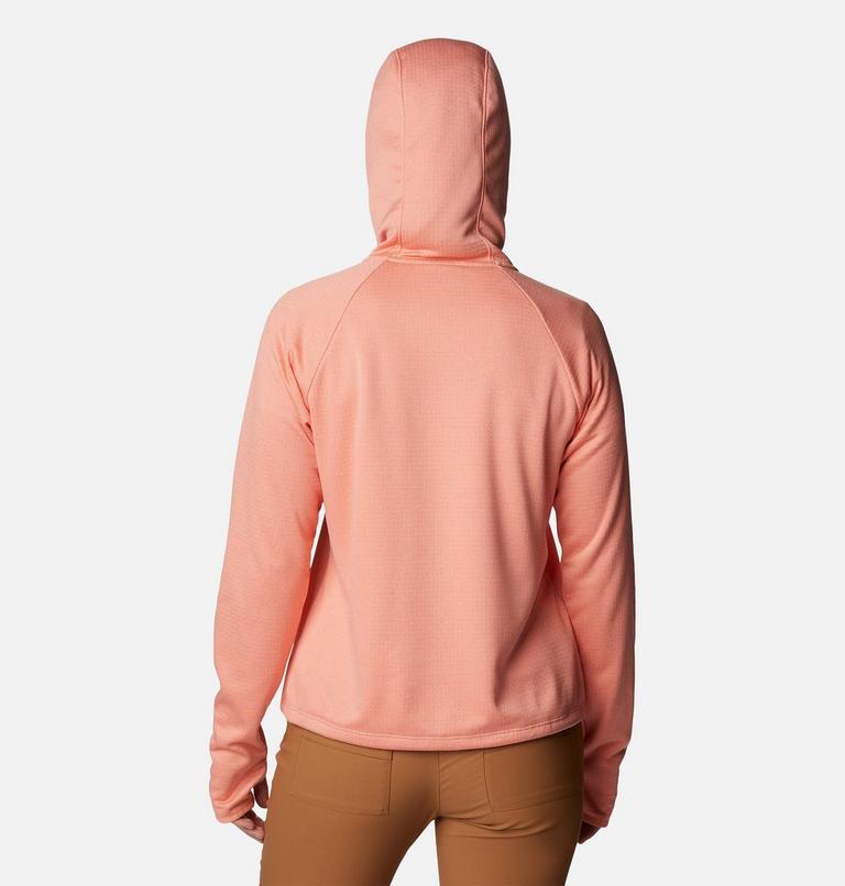 Forro polar con diseño de cuadrícula Boundless Trek para mujer, Color: Summer Peach Heather, Peach Blossom, image 2