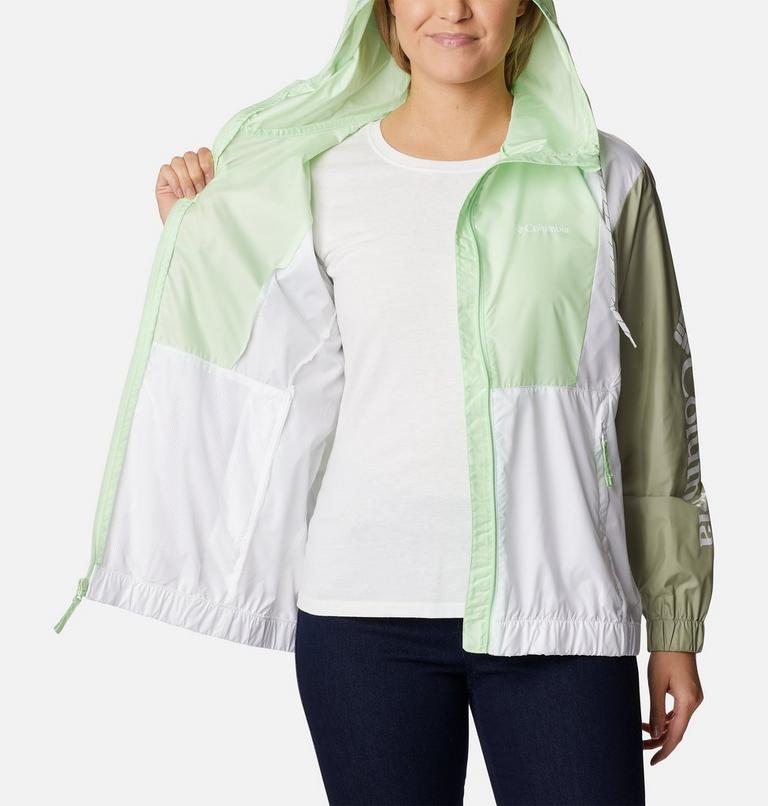 Women's Lily Basin Colorblock Jacket, Color: Key West, Safari, White, image 5