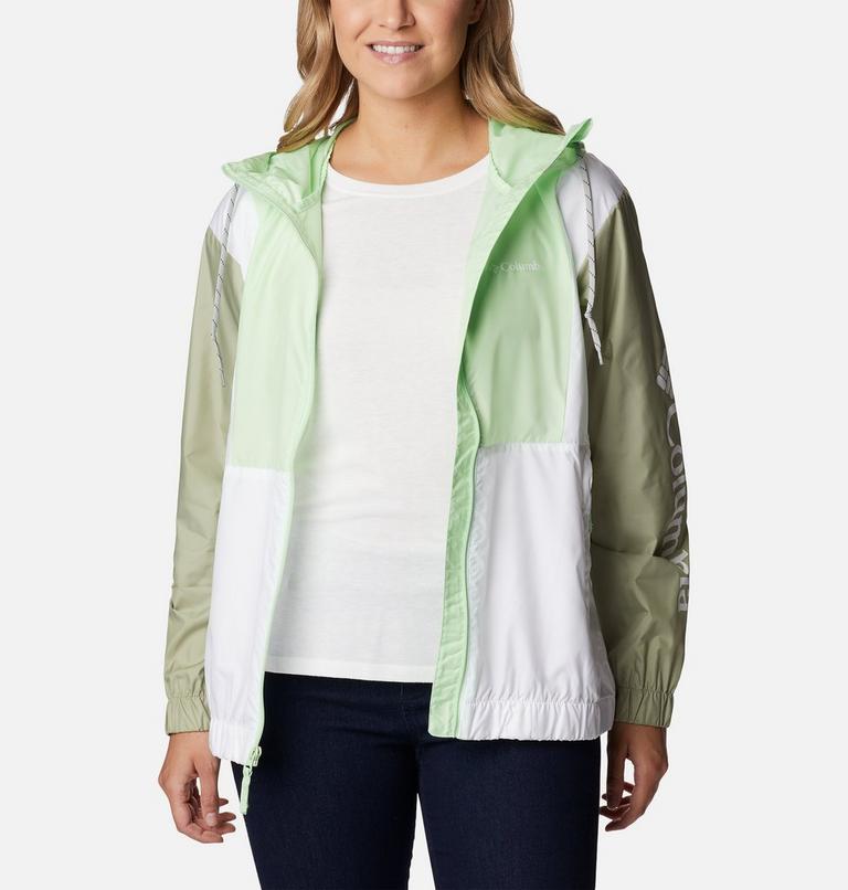 Women's Lily Basin Colorblock Jacket, Color: Key West, Safari, White, image 6
