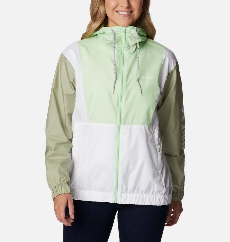 Women's Lily Basin Colorblock Jacket, Color: Key West, Safari, White, image 1