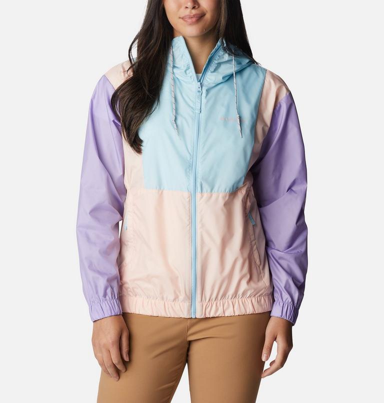 Women's Lily Basin Colorblock Jacket, Color: Spring Blue, Frosted Purple, Peach Blssm, image 1
