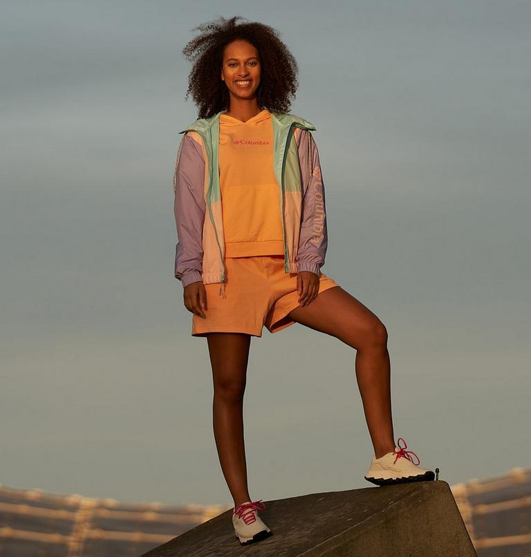 Women's Lily Basin Colorblock Jacket, Color: Spring Blue, Frosted Purple, Peach Blssm, image 6