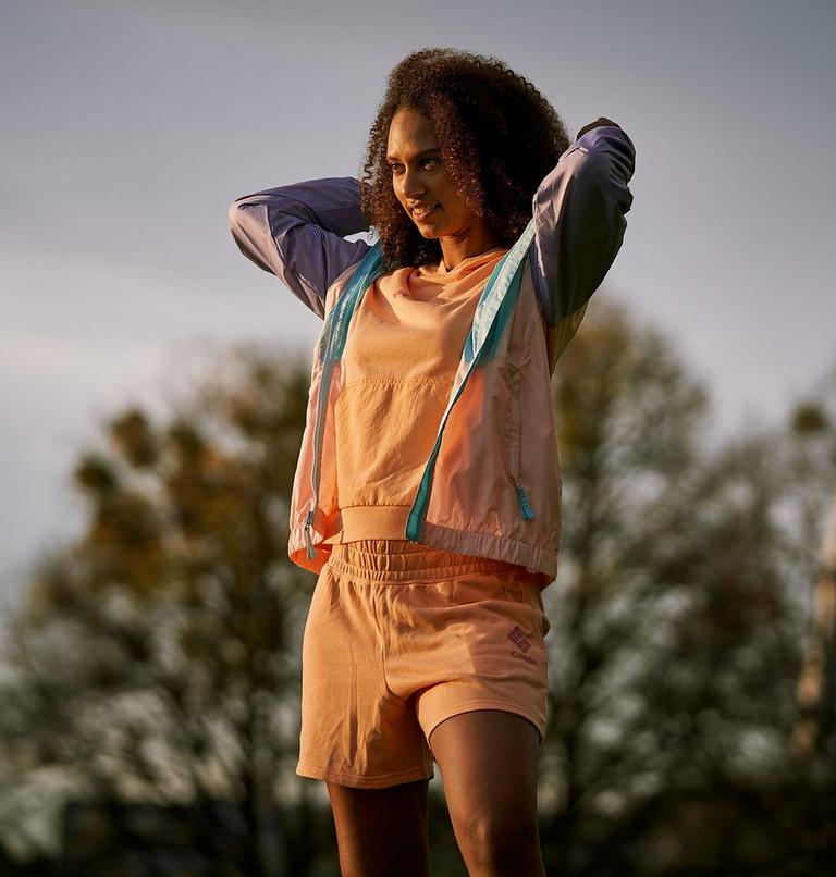 Women's Lily Basin Colorblock Jacket, Color: Spring Blue, Frosted Purple, Peach Blssm, image 7