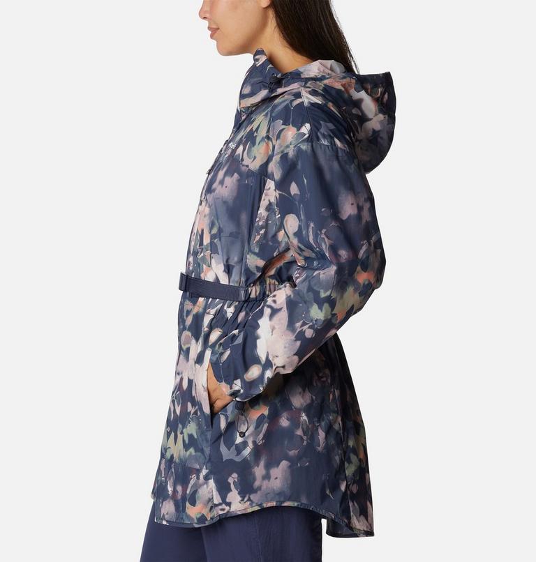 Women's Parkette Long Windbreaker, Color: Nocturnal Impressions Print, image 3