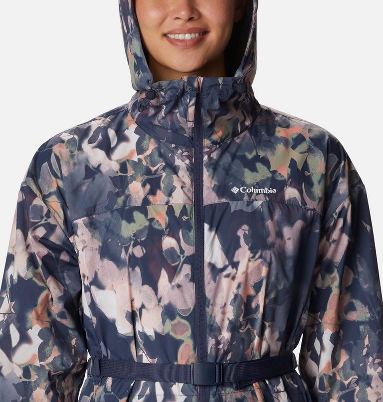 Women's Parkette Long Windbreaker, Color: Nocturnal Impressions Print, image 4