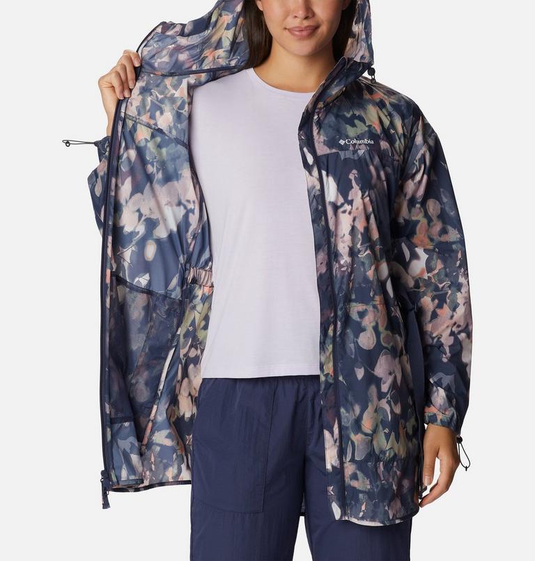 Women's Parkette Long Windbreaker, Color: Nocturnal Impressions Print, image 5