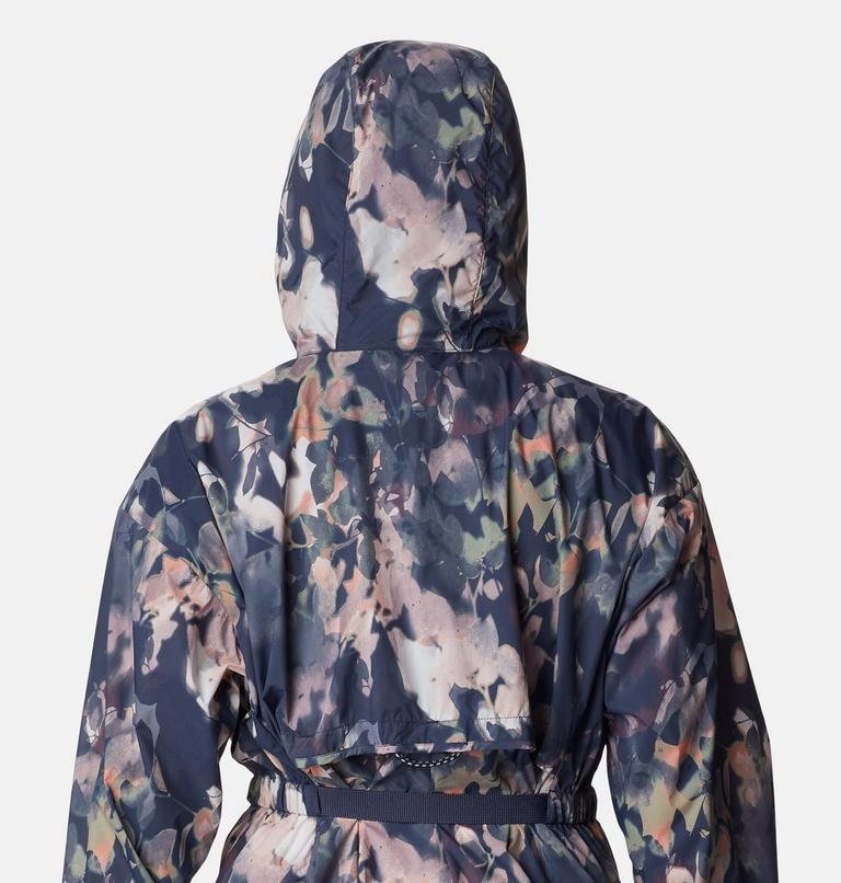 Women's Parkette Long Windbreaker, Color: Nocturnal Impressions Print, image 6