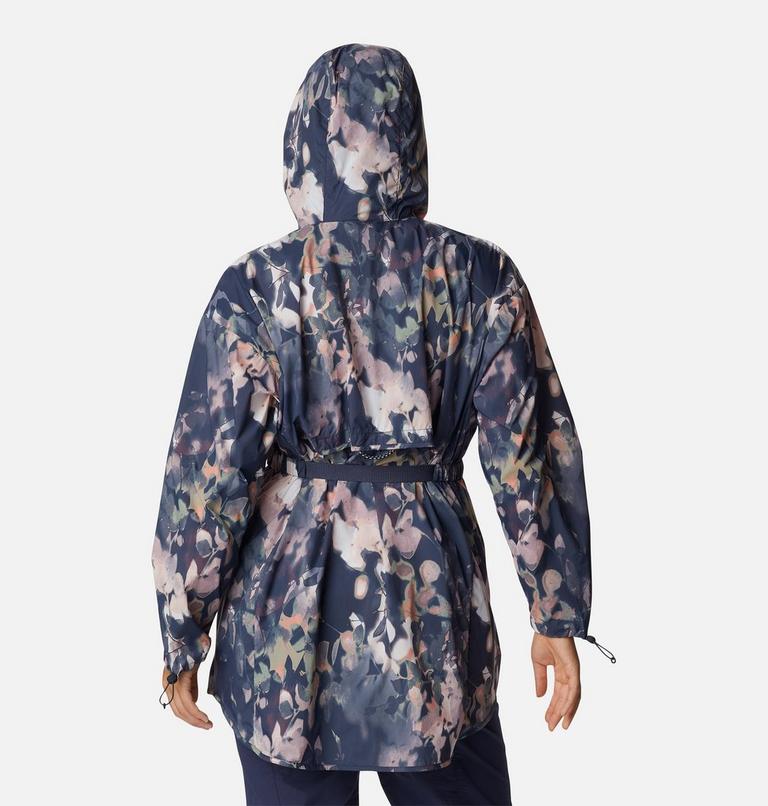 Women's Parkette Long Windbreaker, Color: Nocturnal Impressions Print, image 2
