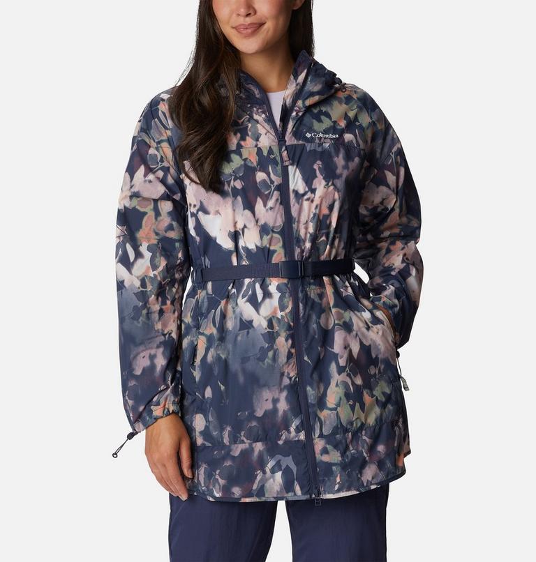 Women's Parkette Long Windbreaker, Color: Nocturnal Impressions Print, image 1