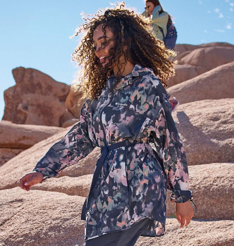 Women's Parkette Long Windbreaker, Color: Nocturnal Impressions Print, image 10
