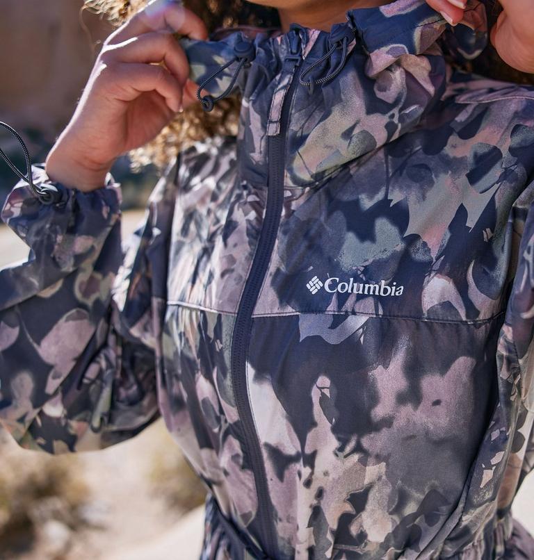 Women's Parkette Long Windbreaker, Color: Nocturnal Impressions Print, image 11