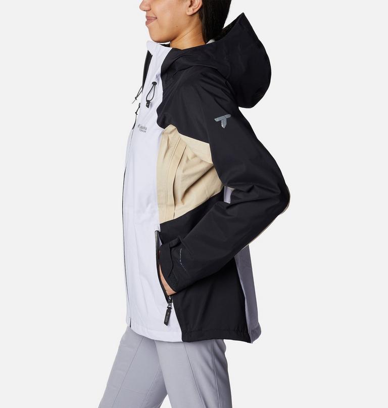 Women's Mazama Trail Rain Shell, Color: Purple Tint, Black, Ancient Fossil, image 3